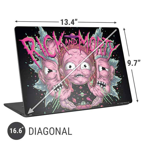 Adult Swim Rick and Morty Split Head Rick Universal Laptop 16.6in (13.4 x 9.7in) Skin